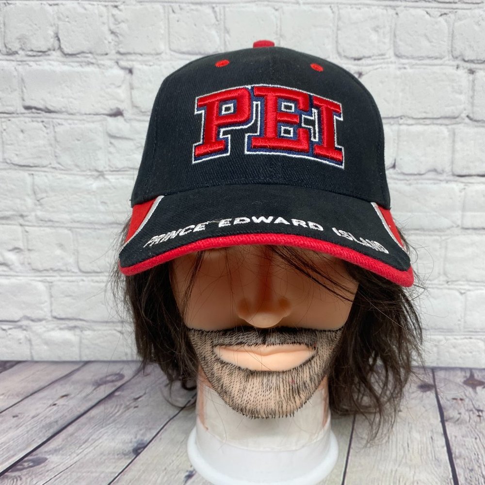 Baseball Hat Cap Strap Black PEI Prince Edward Island Canada Embroidered Cotton